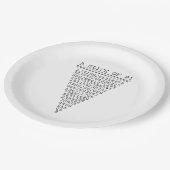 Een stuk Pi-partij Papieren Bordje (Gekanteld)