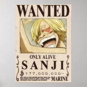 Eén stuk Sanji 2de wilde Poster (Voorkant)