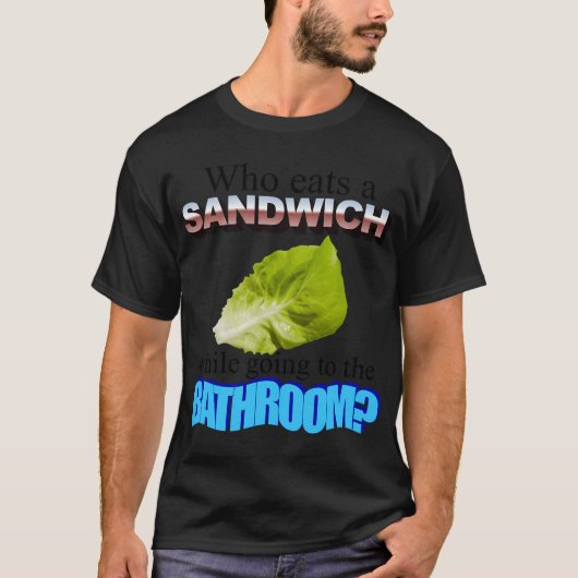 Een stuk sla in het urinoir t-shirt (Voorkant)