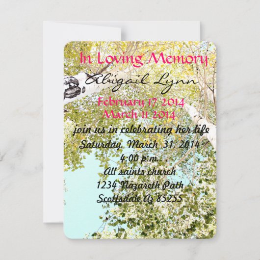 Een stuk van de uitnodiging voor de uitvaart van d (Voorkant)