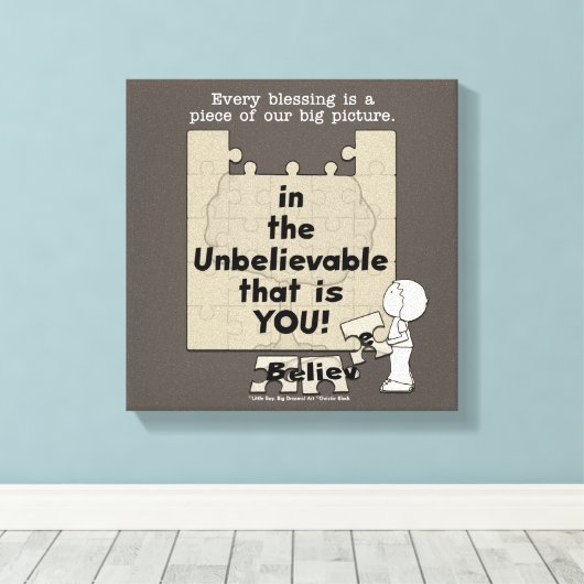 Een stuk van het Grote Afbeelding Canvas Afdruk (Insitu (Houten vloer))