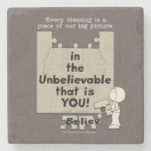 Een stuk van het Grote Afbeelding Stenen Onderzetter (Voorkant)