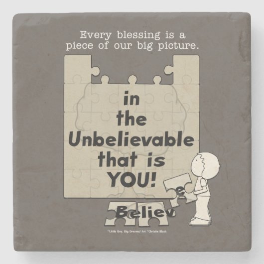 Een stuk van het Grote Afbeelding Stenen Onderzetter (Voorkant)