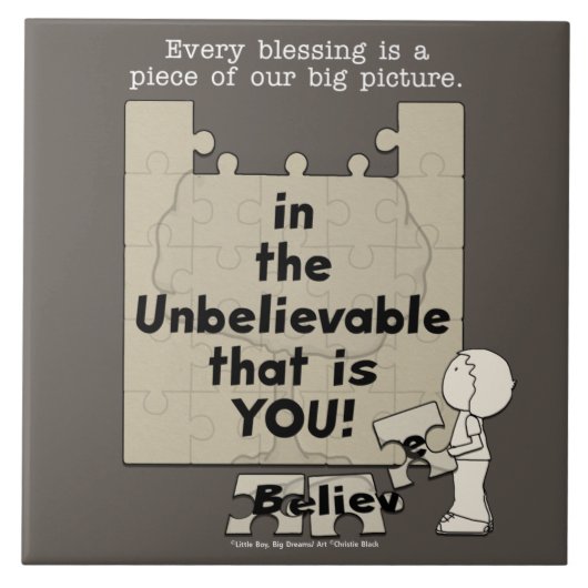 Een stuk van het Grote Afbeelding Tegeltje (Voorkant)