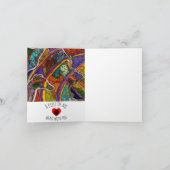 Een stuk van me ging met je Wenskaart Pet Bedankkaart (Binnen)