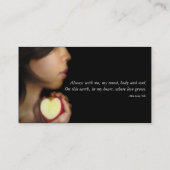 Een stuk van mijn handelskaart visitekaartje (Achterkant)