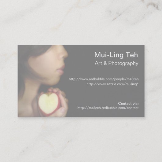 Een stuk van mijn handelskaart visitekaartje (Voorkant)