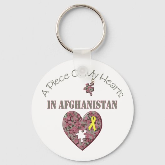 Een stuk van mijn hart in Afghanistan Sleutelhanger (Voorkant)