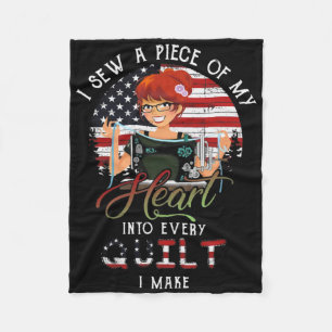 Een stuk van mijn hart in elke bilt maken amer fleece deken