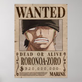 Eén stuk Zoro Gezocht Poster (Voorkant)