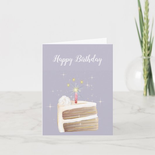 Een stukje Cake Birthday Kaart (Voorkant)