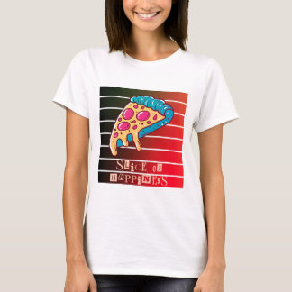 Een stukje geluk met pizza t-shirt