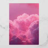 Een stukje hemel is op komst Droomachtig Magisch Folie Uitnodiging (Achterkant)