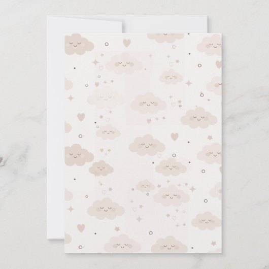 Een stukje hemels Baby shower Kaart (Achterkant)