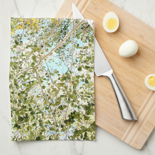 Een stukje lucht theedoek (Quarter Fold)