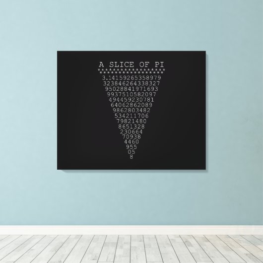 Een stukje pi-cijfers canvas afdruk (Insitu (Houten vloer))
