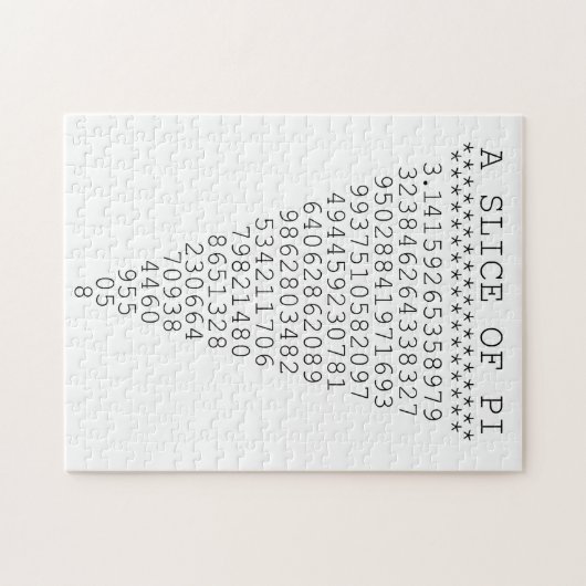 Een stukje pi-cijfers legpuzzel (Horizontaal)
