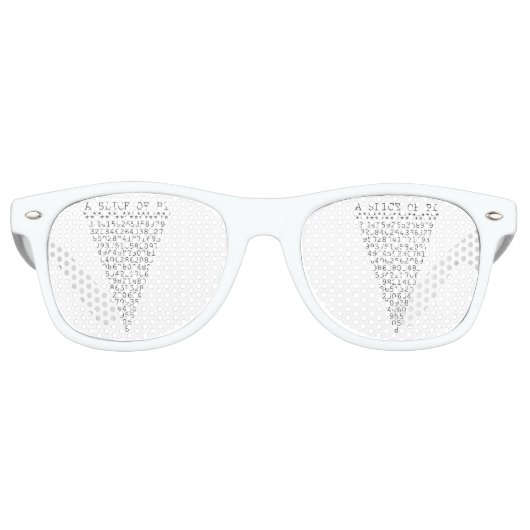 Een stukje pi-cijfers retro zonnebril (Voorkant)