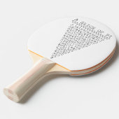 Een stukje pi-cijfers tafeltennisbatje (Voorkant Gekanteld)