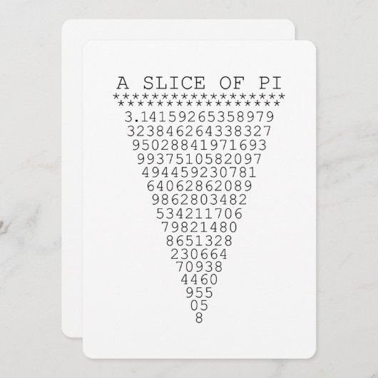 Een stukje Pi-nummers (Voorkant / Achterkant)