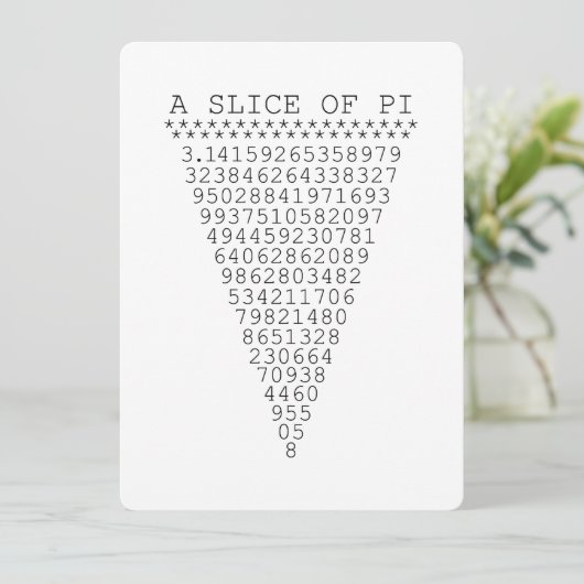 Een stukje Pi-nummers (Staand voorkant)