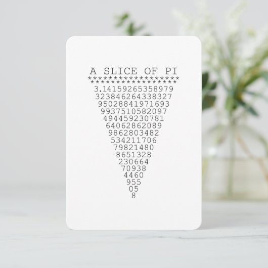 Een stukje Pi-nummers (Staand voorkant)