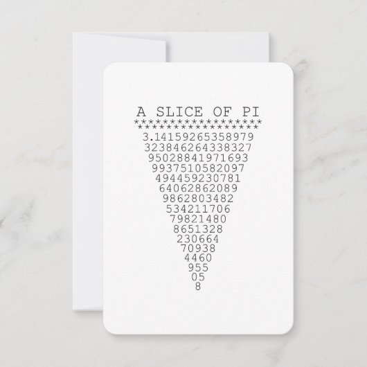 Een stukje Pi-nummers (Voorkant)