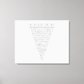 Een stukje Pi-nummers Canvas Afdruk (Voorkant)