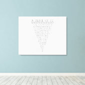 Een stukje Pi-nummers Canvas Afdruk (Insitu (Houten vloer))