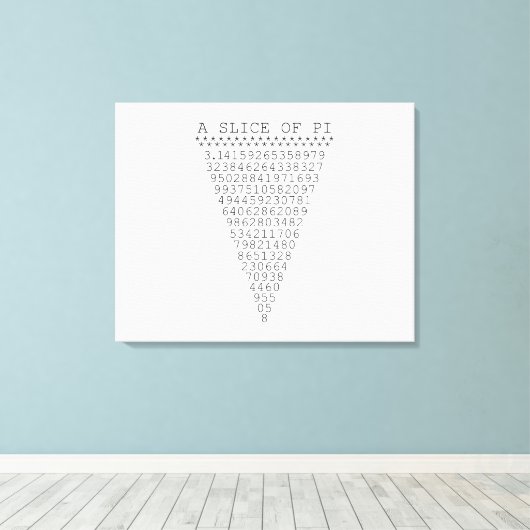 Een stukje Pi-nummers Canvas Afdruk (Insitu (Houten vloer))