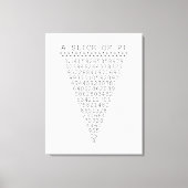 Een stukje Pi-nummers Canvas Afdruk (Voorkant)
