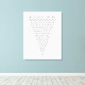 Een stukje Pi-nummers Canvas Afdruk (Insitu (Houten vloer))