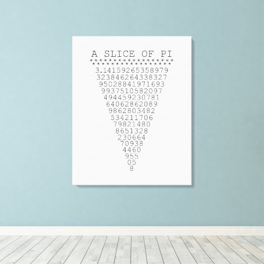 Een stukje Pi-nummers Canvas Afdruk (Insitu (Houten vloer))