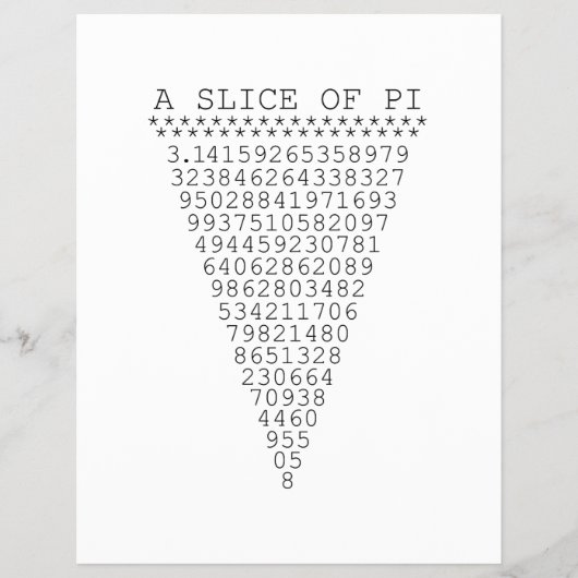 Een stukje Pi-nummers Flyer (Voorkant)