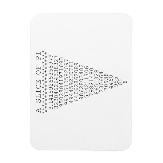 Een stukje Pi-nummers Magneet (Verticaal)