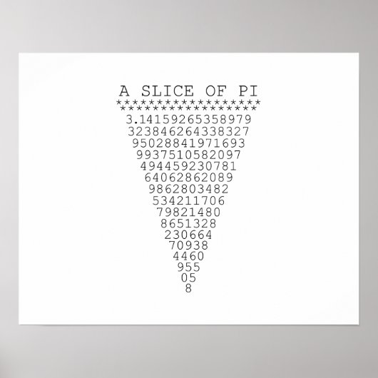 Een stukje Pi-nummers Poster (Voorkant)
