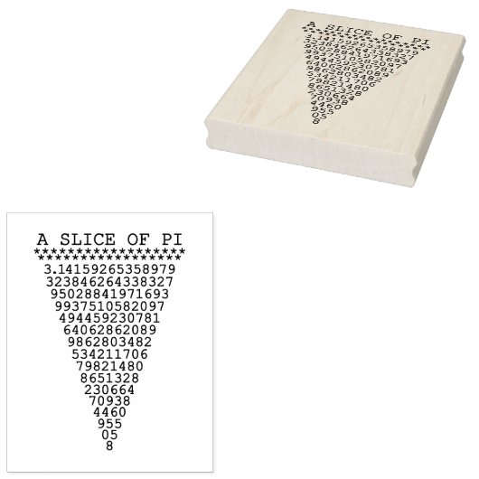 Een stukje Pi Rubberstempel (Gestempeld)