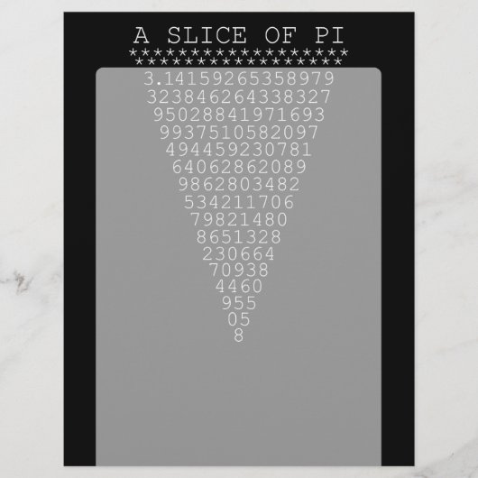Een stukje Pi Typografie (Voorkant)