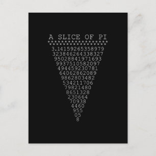 Een stukje Pi Typografie Briefkaart