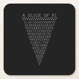 Een stukje Pi Typografie Kartonnen Onderzetters