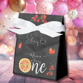 Een stukje plezier, eerste pizza verjaardag bedankdoosjes