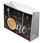 Een stukje plezier, eerste pizza verjaardag groot cadeauzakje (Achterkant Gekanteld)