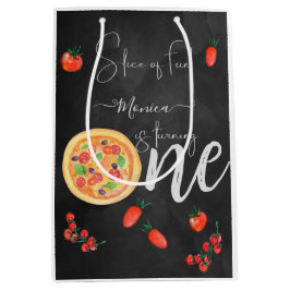 Een stukje plezier, eerste pizza verjaardag medium cadeauzakje