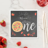 Een stukje plezier, eerste pizza verjaardag servet (Insitu)