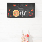 Een stukje plezier, eerste pizza verjaardag spandoek (Insitu)