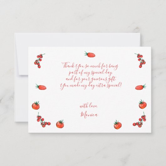 Een stukje plezier, eerste verjaardag bedankkaart (Voorkant)