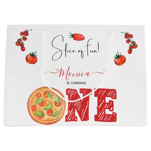 Een stukje plezier, eerste verjaardag groot cadeauzakje (Voorkant)