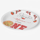 Een stukje plezier, eerste verjaardag papieren bordje (Gekanteld)