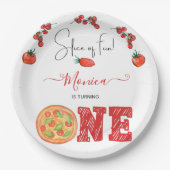 Een stukje plezier, eerste verjaardag papieren bordje (Voorkant)