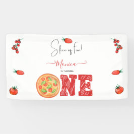 Een stukje plezier, eerste verjaardag spandoek